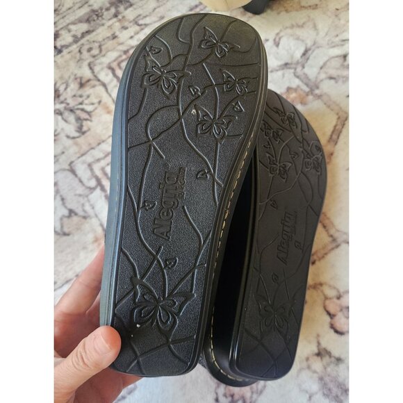 Alegria Women's Sz. 39 Belle Diamonds Forever Leather Mary Jane Clogs - Picture 6 of 7